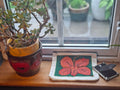 "HIBISCUS" Hand Painted Canvas Pouch